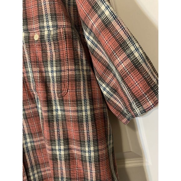 EZEKIEL Men’s‎ Sz XXL Woven Plaid Indian Red Short Sleeve Button Shirt Skater - Picture 4 of 5